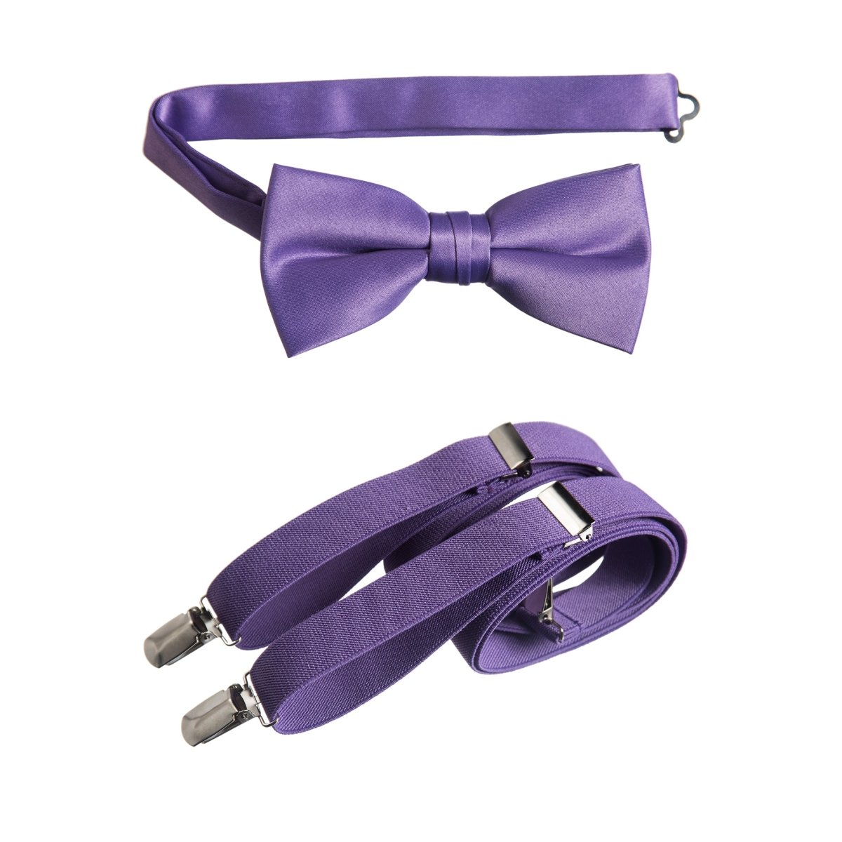 Pre-tied Bow Tie and Adjustable Stretch Suspender Sets - Tuxgear