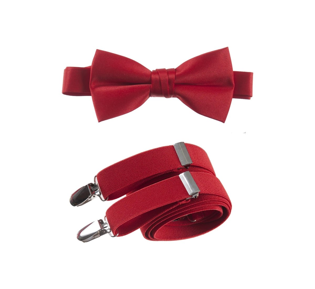 Pre-tied Bow Tie and Adjustable Stretch Suspender Sets - Tuxgear