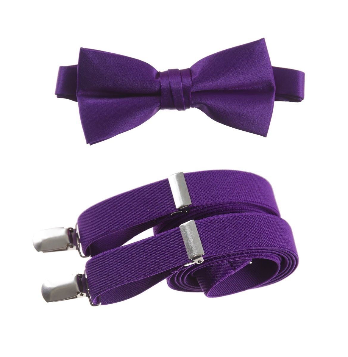 Pre-tied Bow Tie and Adjustable Stretch Suspender Sets - Tuxgear