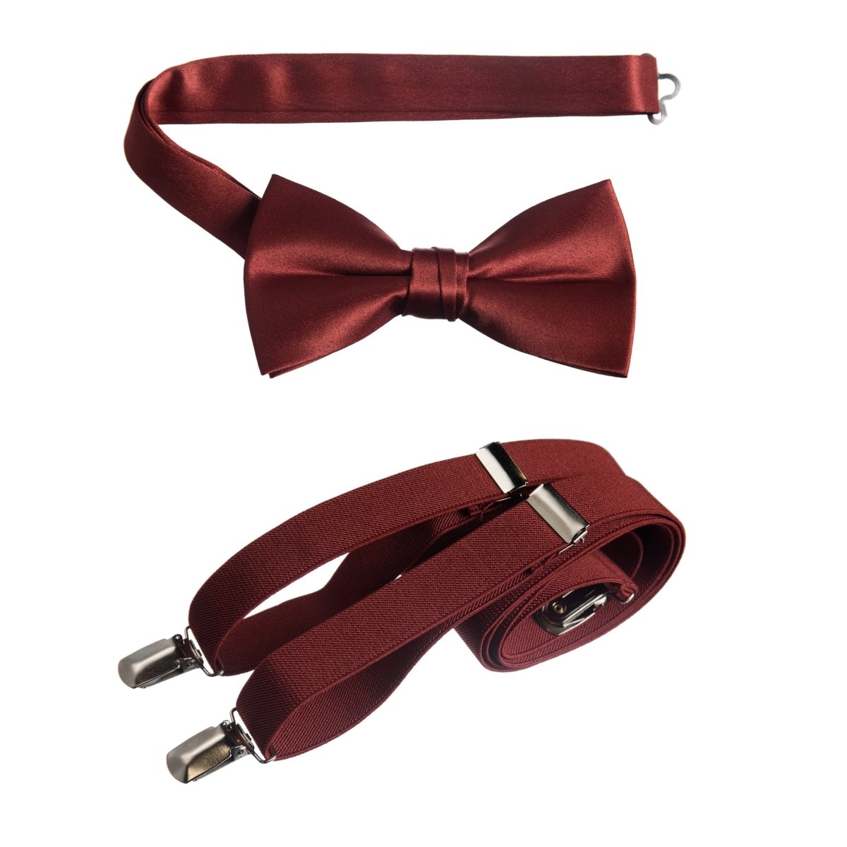 Pre-tied Bow Tie and Adjustable Stretch Suspender Sets - Tuxgear