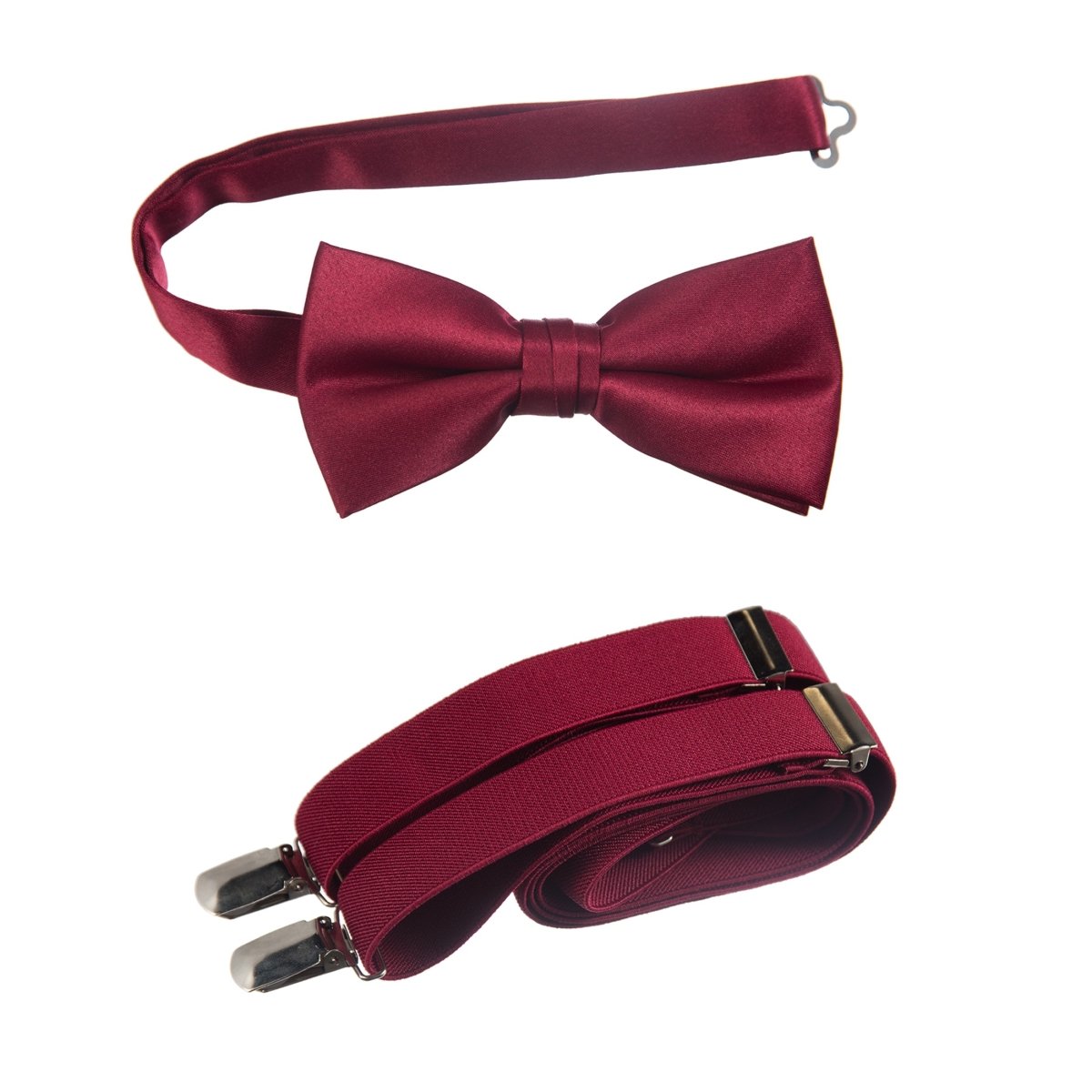 Pre-tied Bow Tie and Adjustable Stretch Suspender Sets - Tuxgear