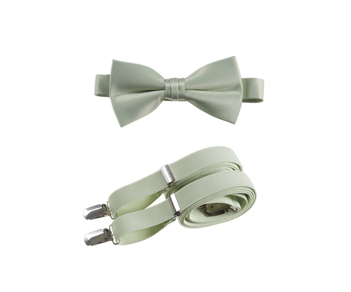 Pre-tied Bow Tie and Adjustable Stretch Suspender Sets 