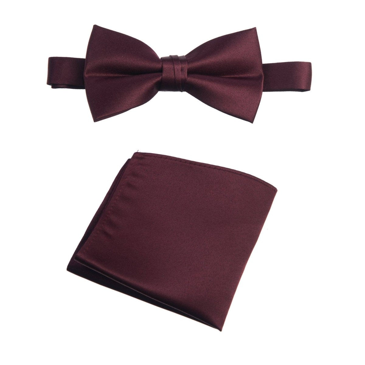 Pre-tied Bow Tie and Pocket Square Handkerchief Sets 