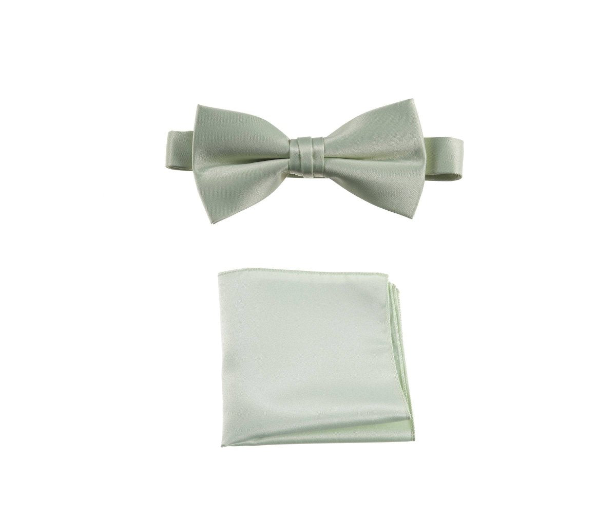 Pre-tied Bow Tie and Pocket Square Handkerchief Sets 