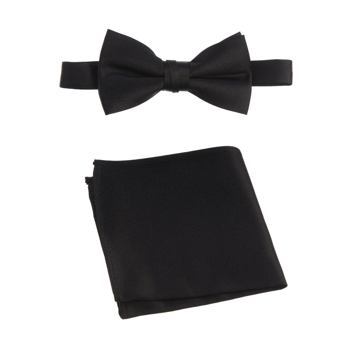 Pre-tied Bow Tie and Pocket Square Handkerchief Sets 