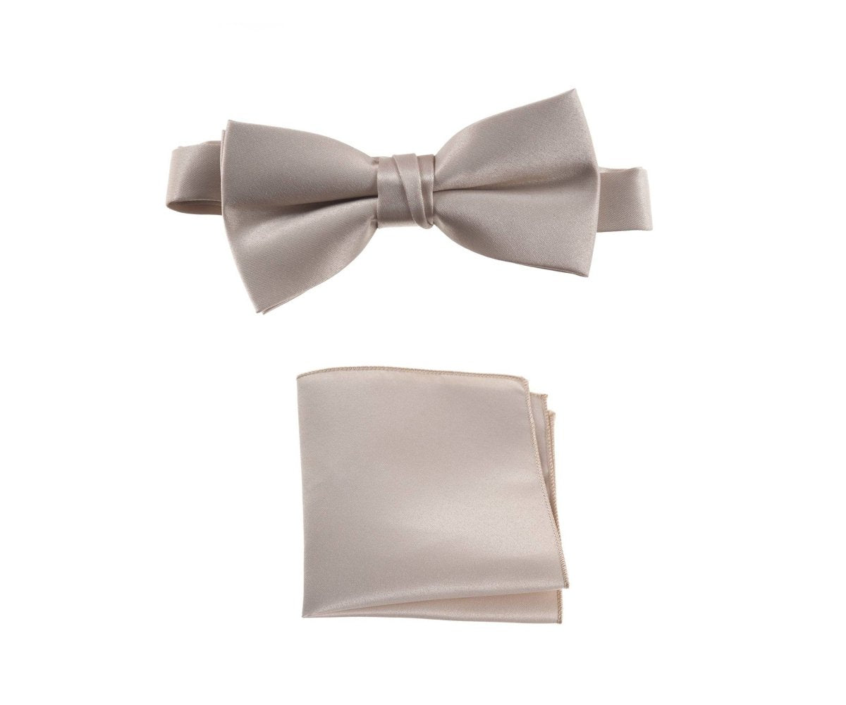 Pre-tied Bow Tie and Pocket Square Handkerchief Sets - Tuxgear