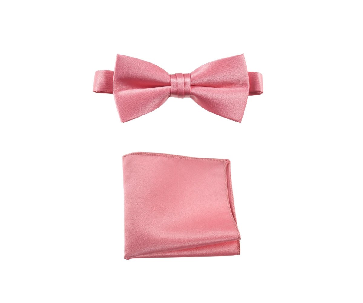 Pre-tied Bow Tie and Pocket Square Handkerchief Sets 