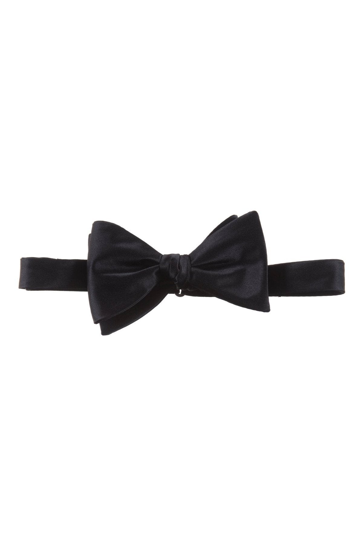 Satin Self Tie Bow Tie with Adjustable Neck Strap for Wedding Prom - Tuxgear