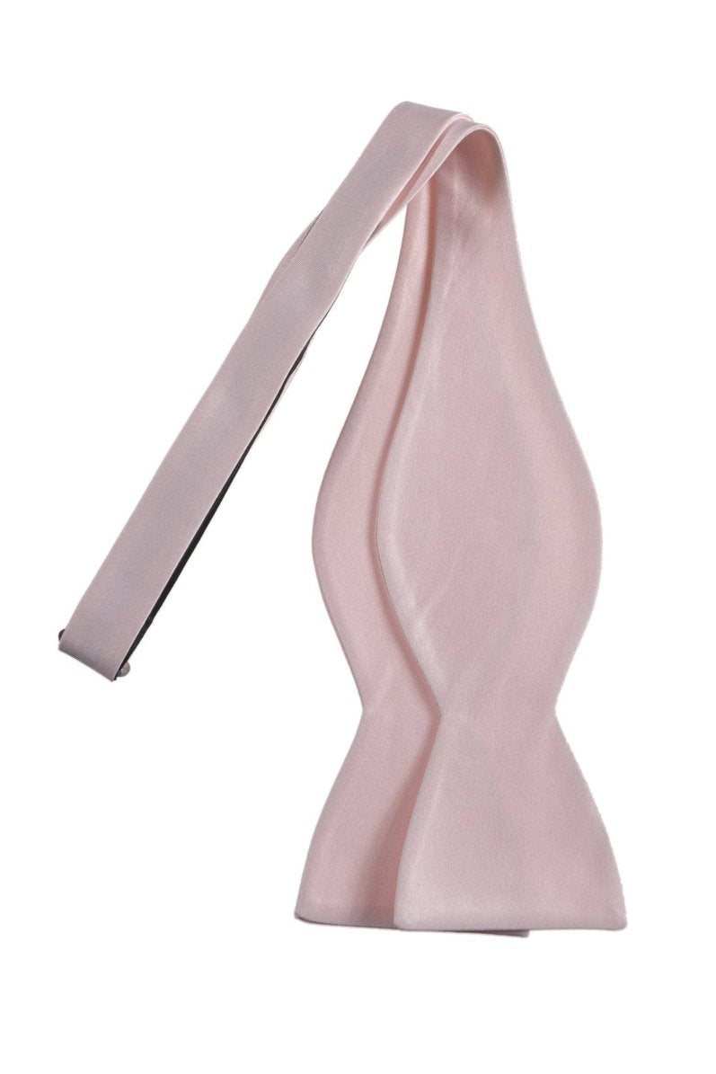 Satin Self Tie Bow Tie with Adjustable Neck Strap for Wedding Prom - Tuxgear