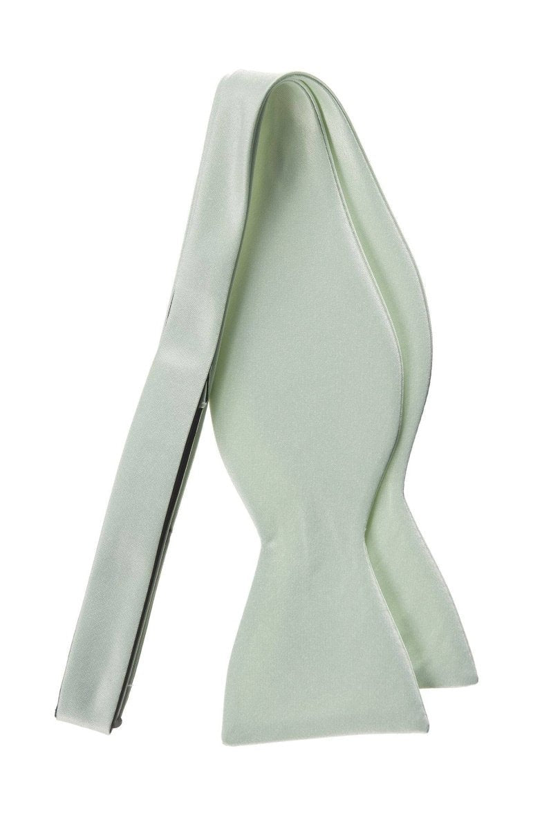 Satin Self Tie Bow Tie with Adjustable Neck Strap for Wedding Prom 