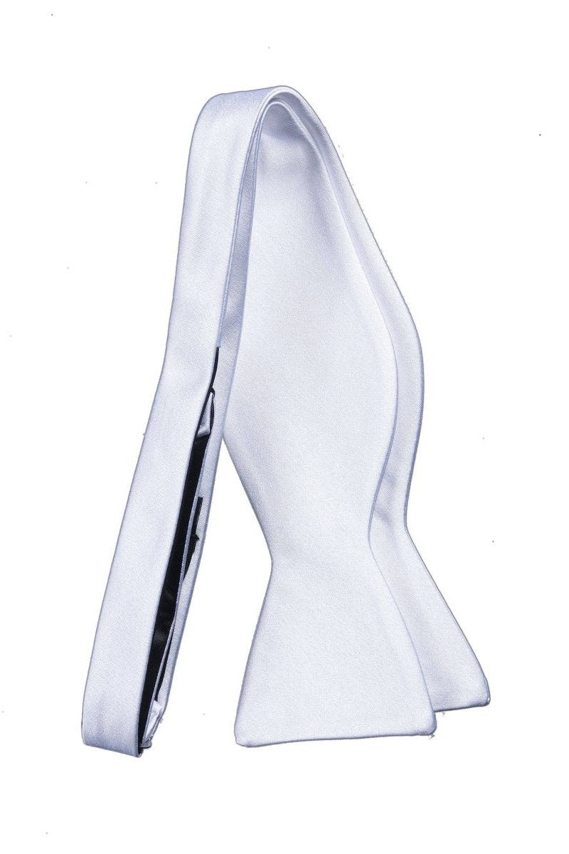 Satin Self Tie Bow Tie with Adjustable Neck Strap for Wedding Prom - Tuxgear