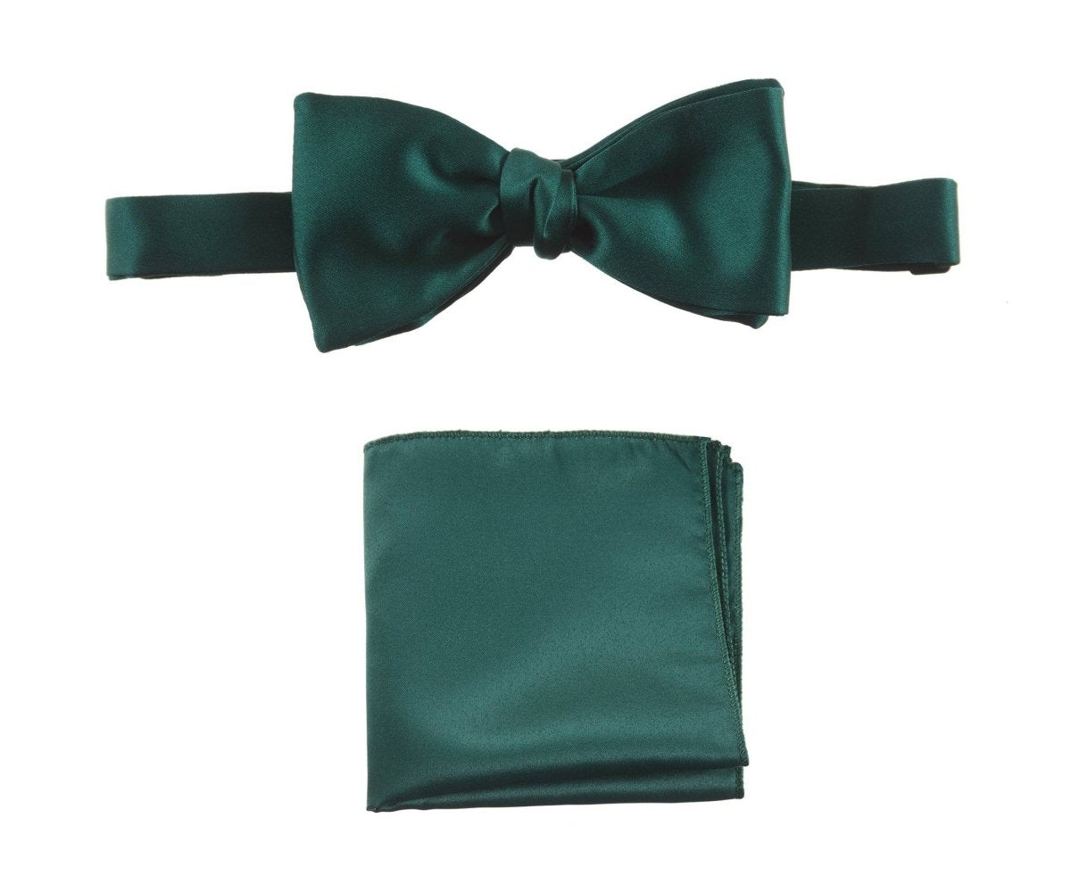 Selftie Bow Tie and Pocket Square Handkerchief Set 