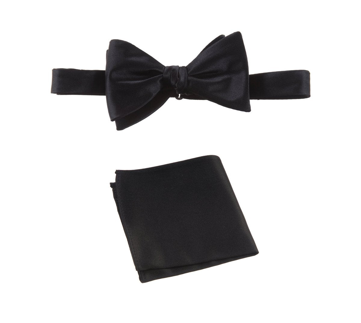 Selftie Bow Tie and Pocket Square Handkerchief Set 