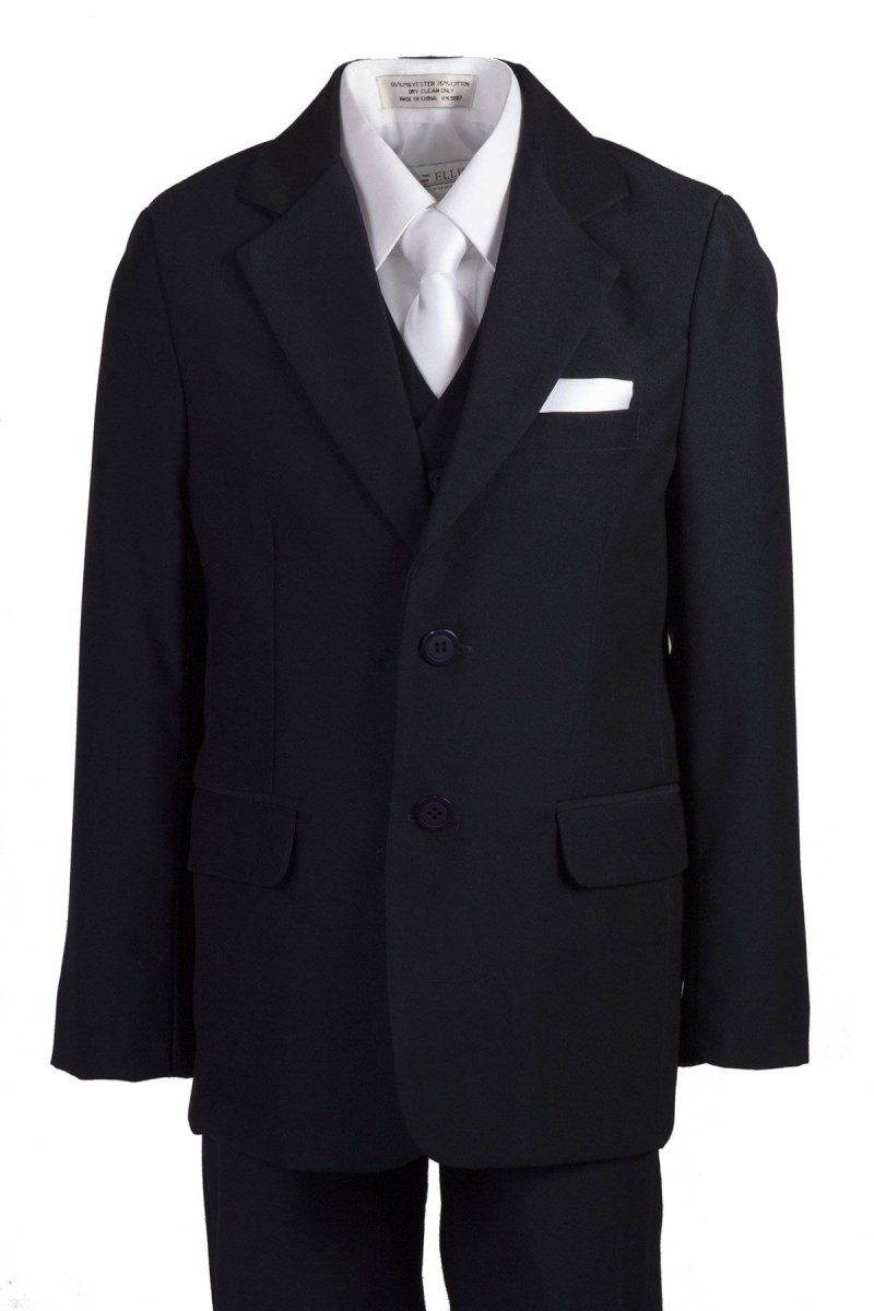 Slim Fit Five Piece Communion Suit With White Tie & Hankie 