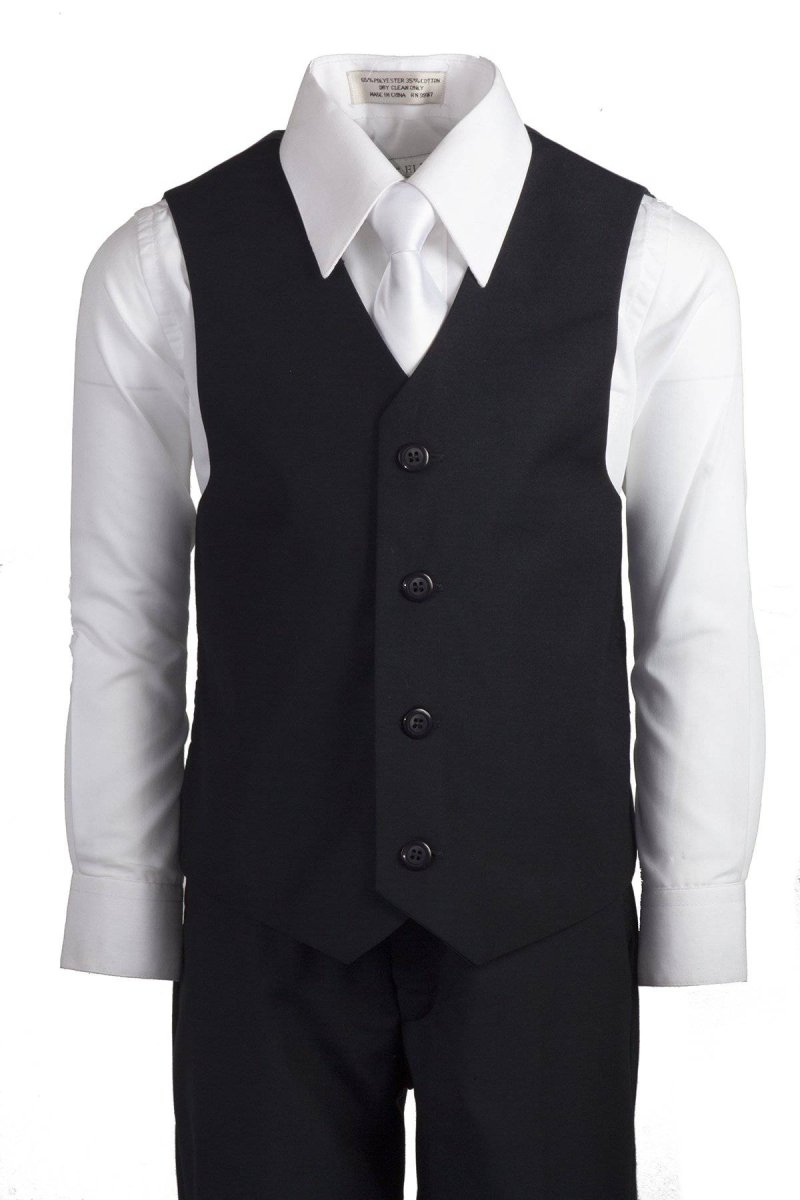 Slim Fit Five Piece Communion Suit With White Tie & Hankie 