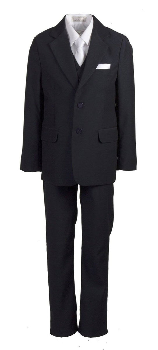 Slim Fit Five Piece Communion Suit With White Tie & Hankie 